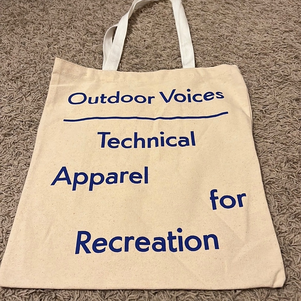 Outdoor voices cream tote